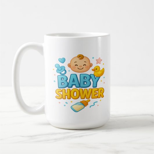 Schattige aankomst – Baby shower Essentials Koffiemok (Links)