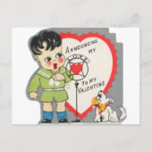 Schattige aankondigen liefde Valentijn  Feestdagenkaart (Voorkant)