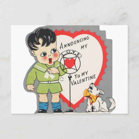 Schattige aankondigen liefde Valentijn  Feestdagenkaart (Voorkant)