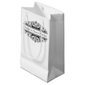 Schattige aanpasbaar zwart lijst klein cadeauzakje (Voorkant Gekanteld)