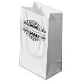 Schattige aanpasbaar zwart lijst klein cadeauzakje (Achterkant Gekanteld)