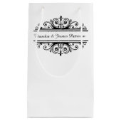 Schattige aanpasbaar zwart lijst klein cadeauzakje (Voorkant)