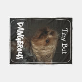 Schattige Aanpasbare Gepersonaliseerde Terrier Hon Fleece Deken (Voorkant (Horizontaal))