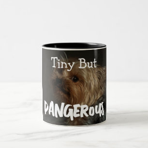 Schattige Aanpasbare Gepersonaliseerde Terrier Hon Tweekleurige Koffiemok