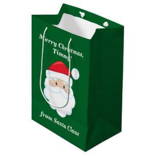 Schattige aanpasbare kerstman groene kerst medium cadeauzakje