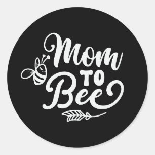 Schattige aanstaande moeder woordkunst ronde sticker