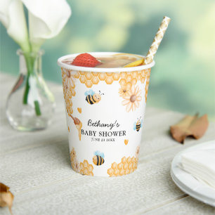 Schattige aanstaande moeder zomer baby shower papieren bekers