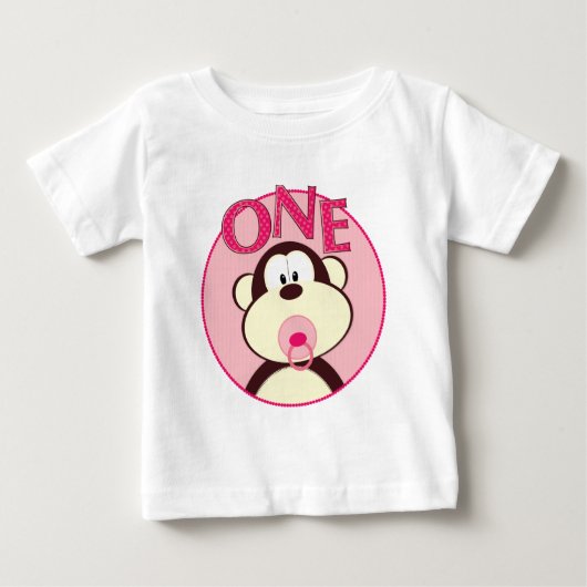 Schattige aap 1ste verjaardag T-shirt (Voorkant)