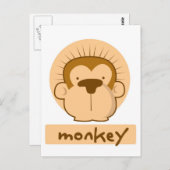 schattige aap briefkaart (Voorkant / Achterkant)
