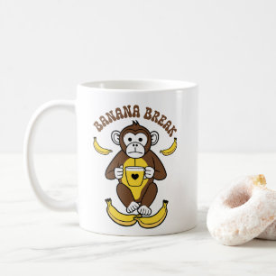 Schattige Aap Drink Koffie - Banana Break Koffiemok