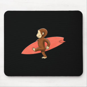 Schattige Aap met Surfplank Strand Zomer Muismat