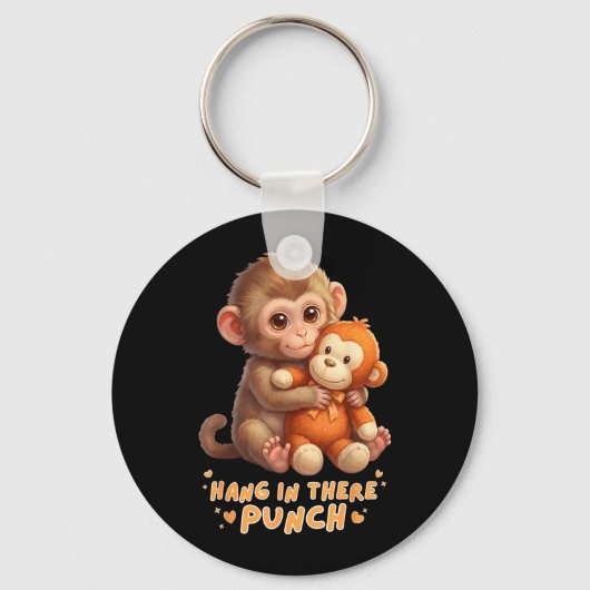 Schattige Aap Stomp Baby Aap Stomp Team Stomp Sleutelhanger (Voorkant)
