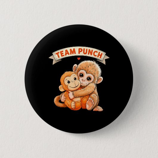 Schattige Aap Stomp Baby Aap Team Stomp Ronde Button 5,7 Cm (Voorkant)