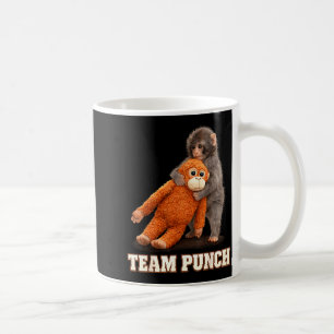Schattige aap stomp baby grafisch team stomp groot koffiemok