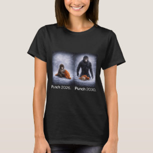 Schattige aap stomp meme grappig dier ontwerp  t-shirt