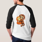 schattige aap t-shirt (Achterkant)