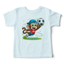 Schattige aap voetbalspeler
