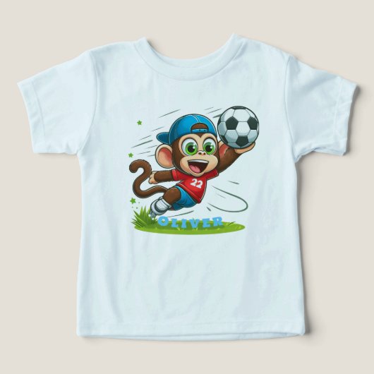 Schattige aap voetbalspeler (Design voorkant)