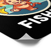  Schattige aapje De wereld heeft meer Vissen L nod Poster (Hoek)