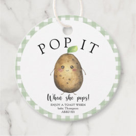 Schattige aardappel - Laat hem knallen! Als zij kn Bedankjes Labels