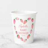 Schattige aardbei Baby shower Papieren Bekers (Voorkant)