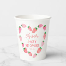 Schattige aardbei Baby shower
