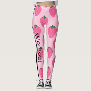 Schattige aardbei l Roze en groen l Fun design Leggings