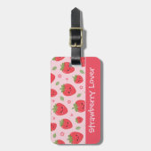 Schattige Aardbei Liefhebber  Bagagelabel (Voorkant verticaal)