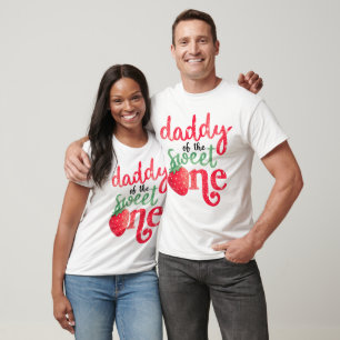 Schattige Aardbei Papa van de Zoete Eén Matching F T-shirt