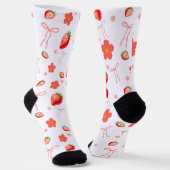 Schattige Aardbei Sokken (Gebogen)