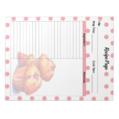 Schattige aardbei trakteert recept notitieblok (Voorkant)