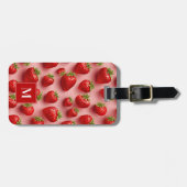 Schattige aardbeien Bagagelabel (Voorkant horizontaal)