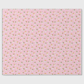 Schattige Aardbeien  Fruit Behang Cadeaupapier (Vlak)