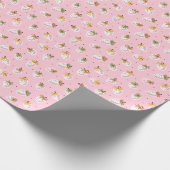 Schattige Aardbeien  Fruit Behang Cadeaupapier (Hoek)