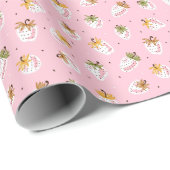 Schattige Aardbeien  Fruit Behang Cadeaupapier (Rol Hoek)