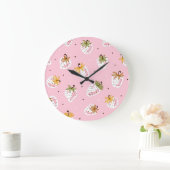 Schattige Aardbeien  Fruit Behang Grote Klok (Huis)