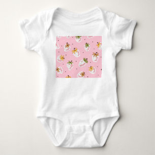 Schattige Aardbeien Fruit Behang Romper