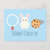 Schattige aardbeien Ketting, konijn en ring Briefkaart (Voorkant)