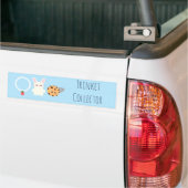 Schattige aardbeien Ketting, konijn en ring Bumpersticker (Op Truck)