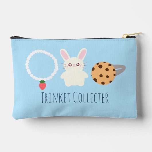 Schattige aardbeien Ketting, konijn en ring Etui (Achterkant)