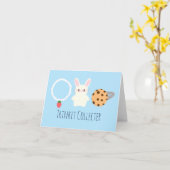 Schattige aardbeien Ketting, konijn en ring Kaart (Gele Bloem)