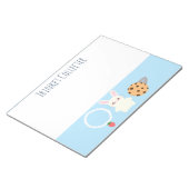 Schattige aardbeien Ketting, konijn en ring Notitieblok (Schuin)