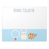 Schattige aardbeien Ketting, konijn en ring Notitieblok (Voorkant)