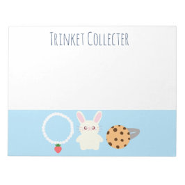 Schattige aardbeien Ketting, konijn en ring Notitieblok