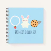 Schattige aardbeien Ketting, konijn en ring Notitieboek (Voorkant)
