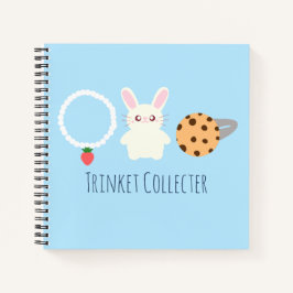 Schattige aardbeien Ketting, konijn en ring Notitieboek