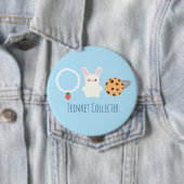 Schattige aardbeien Ketting, konijn en ring Ronde Button 4,0 Cm (In situ)