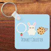 Schattige aardbeien Ketting, konijn en ring Sleutelhanger (Voorkant)