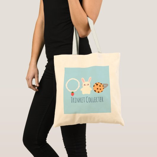 Schattige aardbeien Ketting, konijn en ring Tote Bag (Voorkant (product))