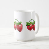 schattige aardbeien koffiemok (Voorkant rechts)